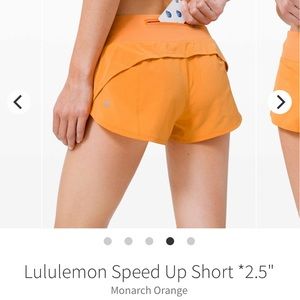 Lululemon NWT Size 6 Speed Up Shorts